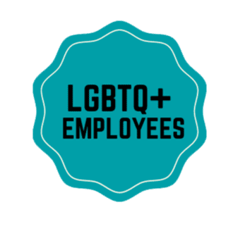 LGBTQ+ employees badge